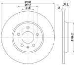 Hella 8DD 355 113-931 тормозной диск на AUDI A4 Avant (8K5, B8)