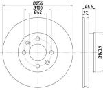 Hella 8DD 355 114-361 тормозной диск на HYUNDAI ACCENT III седан (MC)