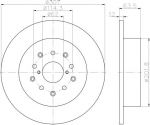 Hella 8DD 355 114-931 тормозной диск на TOYOTA CELSIOR (UCF3_)