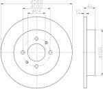 Hella 8DD 355 114-951 тормозной диск на PROTON WIRA