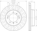 Hella 8DD 355 115-431 тормозной диск на PORSCHE BOXSTER (987)