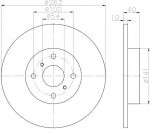 Hella 8DD 355 115-671 тормозной диск на TOYOTA MR 2 I (AW1_)
