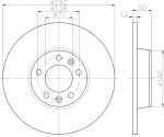 Hella 8DD 355 116-171 тормозной диск на PEUGEOT 407 купе (6C_)