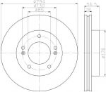 Hella 8DD 355 116-471 тормозной диск на SSANGYONG KYRON