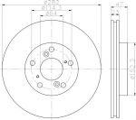 Hella 8DD 355 117-081 тормозной диск на MERCEDES-BENZ CLK (C208)