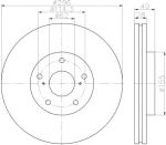 Hella 8DD 355 117-431 тормозной диск на TOYOTA CAMRY седан (_XV4_)