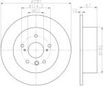 Hella 8DD 355 118-311 тормозной диск на TOYOTA CAMRY седан (_XV4_)