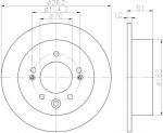 Hella 8DD 355 118-331 тормозной диск на HYUNDAI ELANTRA седан (HD)