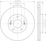 Hella 8DD 355 118-381 тормозной диск на HYUNDAI i30 (GD)