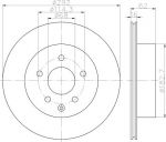 Hella 8DD 355 118-711 тормозной диск на NISSAN QASHQAI / QASHQAI +2 (J10, JJ10)