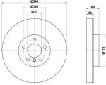Hella 8DD 355 119-261 тормозной диск на 5 (F10, F18)
