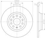 Hella 8DD 355 119-481 тормозной диск на VW GOLF ALLTRACK (BA5)