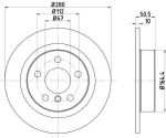 Hella 8DD 355 122-661 тормозной диск на MINI MINI CLUBMAN (F54)