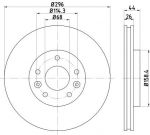 Hella 8DD 355 122-791 тормозной диск на NISSAN QASHQAI (J11, J11_)