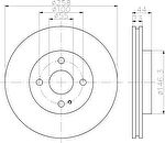 Hella 8DD 355 128-851 тормозной диск на MAZDA 2 (DE)