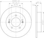 Hella 8DD 355 129-451 тормозной диск на HYUNDAI i30 купе