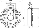 Hella 8DT 355 300-081 тормозной барабан на FIAT PUNTO (188)