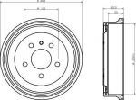 Hella 8DT 355 300-271 тормозной барабан на OPEL ZAFIRA A (F75_)