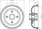Hella 8DT 355 301-551 тормозной барабан на OPEL CORSA B (73_, 78_, 79_)