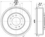 Hella 8DT 355 301-821 тормозной барабан на MITSUBISHI PAJERO SPORT II (KH_, KG_)