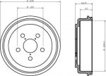 Hella 8DT 355 302-071 тормозной барабан на TOYOTA CAMRY Station Wagon (_V2_)