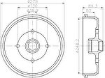 Hella 8DT 355 302-211 тормозной барабан на VW KAEFER кабрио (15)