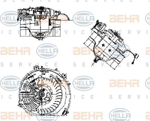 Hella 8EW 009 159-331 вентилятор салона на MERCEDES-BENZ S-CLASS купе (C140)