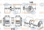 Hella 8EW 351 043-091 вентилятор салона на DAF CF 85