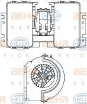Hella 8EW 351 104-041 вентилятор салона на FENDT Favorit