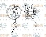 HELLA Электровентилятор салона VAG Polo/Caddy 1.0-2.0L ->01/04 (6N1819021, 8EW009158-111)