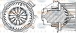 HELLA Вентилятор радиатора MERCEDES SPRINTER 06- б/конд (000 835 60 07, 8EW351034-061)