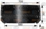 Hella 8FC 351 037-781 конденсатор, кондиционер на TOYOTA COROLLA Wagon (_E10_)
