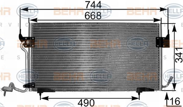 Hella 8FC 351 301-291 конденсатор, кондиционер на PEUGEOT PARTNER фургон (5)