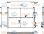 Hella 8FC 351 304-791 конденсатор, кондиционер на FORD KA (RB_)