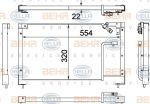 Hella 8FC 351 306-131 конденсатор, кондиционер на MAZDA 323 C IV (BG)