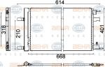 Hella 8FC 351 310-621 конденсатор, кондиционер на OPEL INSIGNIA