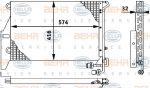 Hella 8FC 351 317-201 конденсатор, кондиционер на MERCEDES-BENZ NG