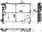 Hella 8FC 351 317-231 конденсатор, кондиционер на 6 (E24)