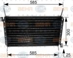 HELLA Конденсатор кондиционера FIAT: BRAVA (182) 1.4 (182.BG)/1.4 12 V (182.BA)/1.8 GT 16V (182.BC)/1.9 D 95-01, BRAVO (182) 1.4 (182.AA)/1.4 (182.AG)/1.8 GT (182.AC)/1.9 D/2.0 (8FC351035-671)