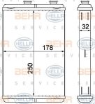 Hella 8FH 351 000-581 теплообменник, отопление салона на FIAT SCUDO (272, 270)