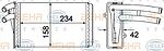 Hella 8FH 351 045-101 теплообменник, отопление салона на AUDI 80 Avant (8C, B4)