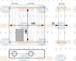 Hella 8FH 351 311-231 теплообменник, отопление салона на OPEL MERIVA