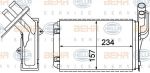 HELLA Радиатор отопителя RENAULT Clio I/Kangoo/Megane I 1,2-2,0L 92-03(234X158X49) (7701204680, 8FH351311-631)