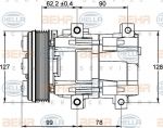 Hella 8FK 351 113-131 компрессор, кондиционер на FORD ESCORT VII (GAL, AAL, ABL)