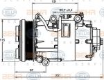 Hella 8FK 351 113-481 компрессор, кондиционер на FORD FOCUS II седан (DA_)