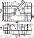 Hella 8MA 376 923-771 компенсационный бак, охлаждающая жидкость на MERCEDES-BENZ AROCS