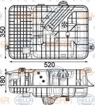 Hella 8MA 376 923-791 компенсационный бак, охлаждающая жидкость на MERCEDES-BENZ AROCS