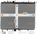Hella 8MK 376 700-534 радиатор, охлаждение двигателя на PEUGEOT 407 (6D_)