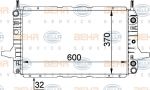 Hella 8MK 376 707-681 радиатор, охлаждение двигателя на FORD SIERRA (GBG, GB4)