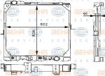 Hella 8MK 376 709-311 радиатор, охлаждение двигателя на MERCEDES-BENZ SK